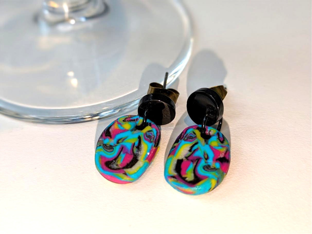 Neon Streak Blob Dangle