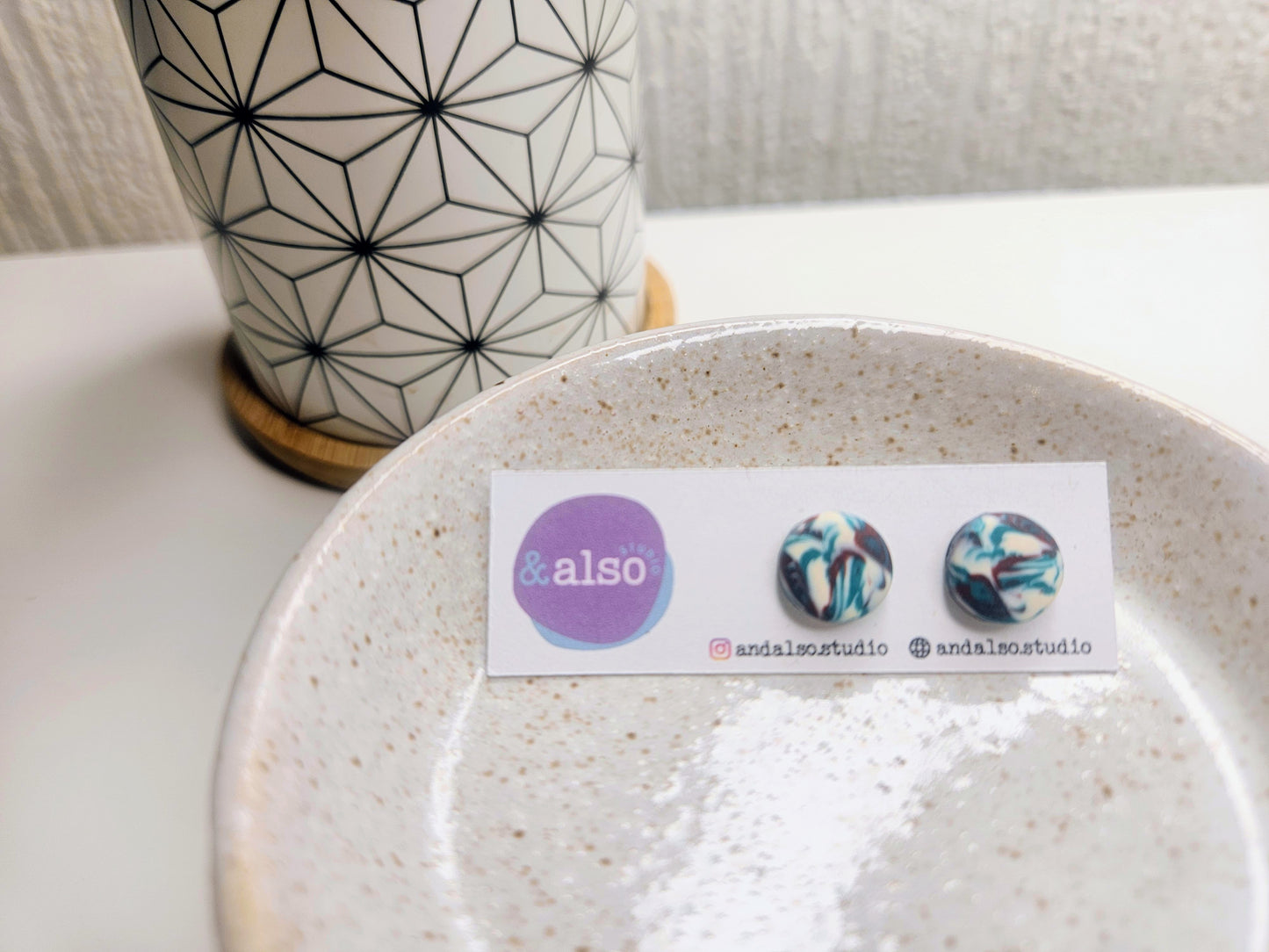 Waveform Swirl Studs Small (6mm)