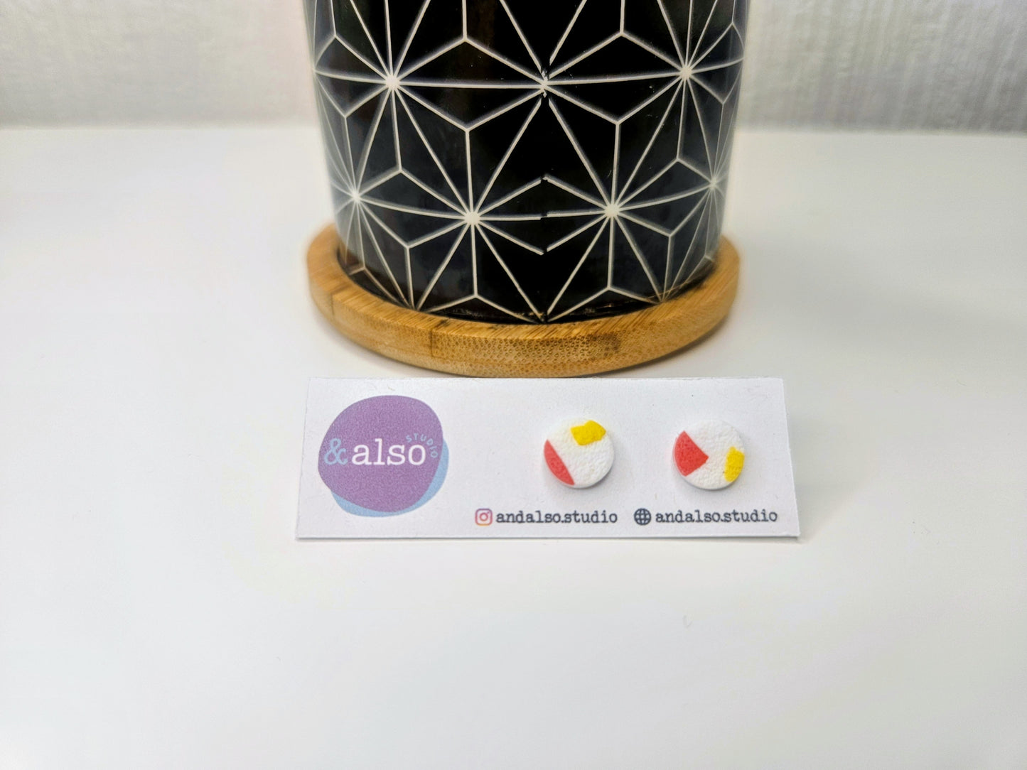 Confetti Pop Red-Yellow Studs Small (6mm)