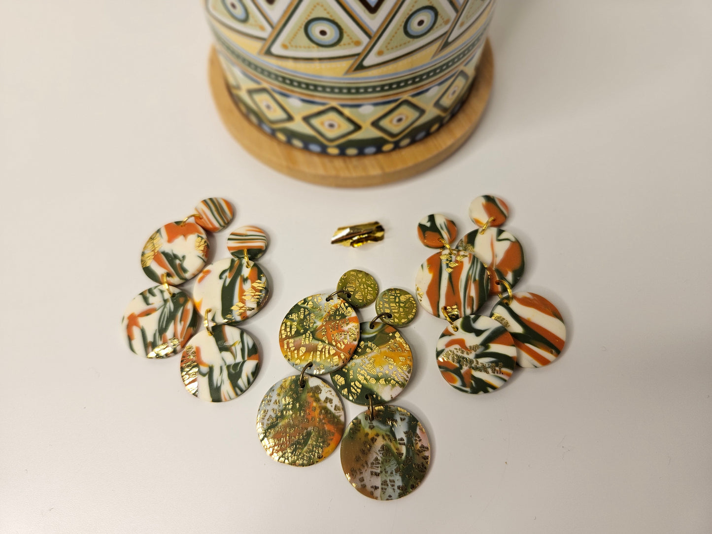 Fern & Fire Cascading Circle Dangles