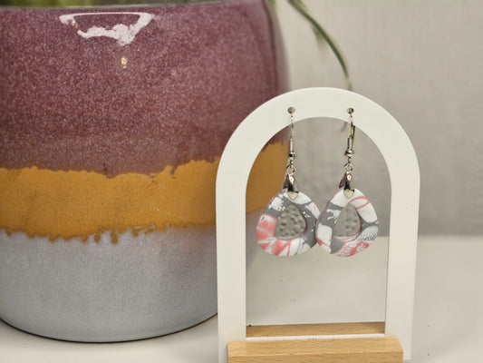 Blush Marble Hook Dangles