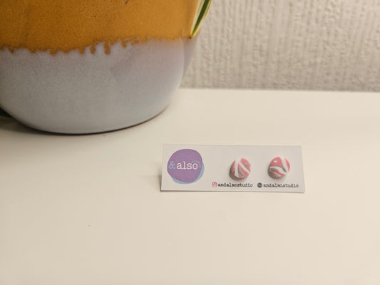 Blush Marble Rose Small Studs 2 (6mm)