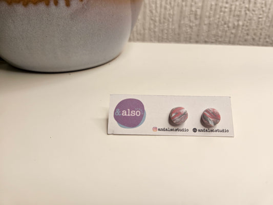 Blush Marble Rose Small Studs 3 (6mm)