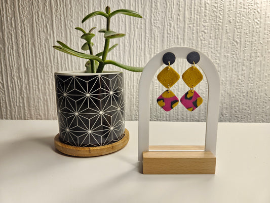 Block Party Leopard & Gold Double Dangles