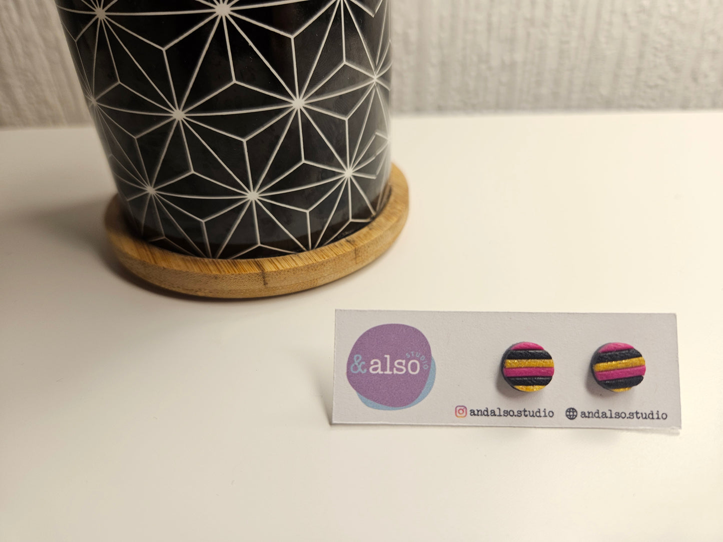 Block Party Striped Studs Small (6mm)