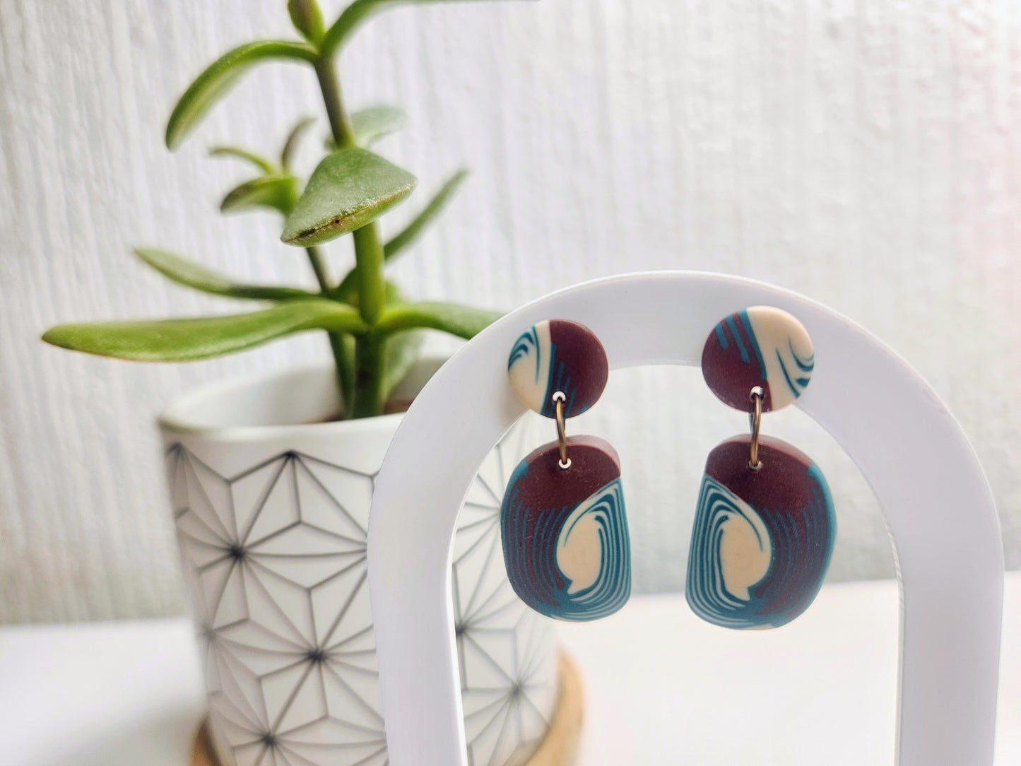 Waveform Dangles Teal & Rust Top