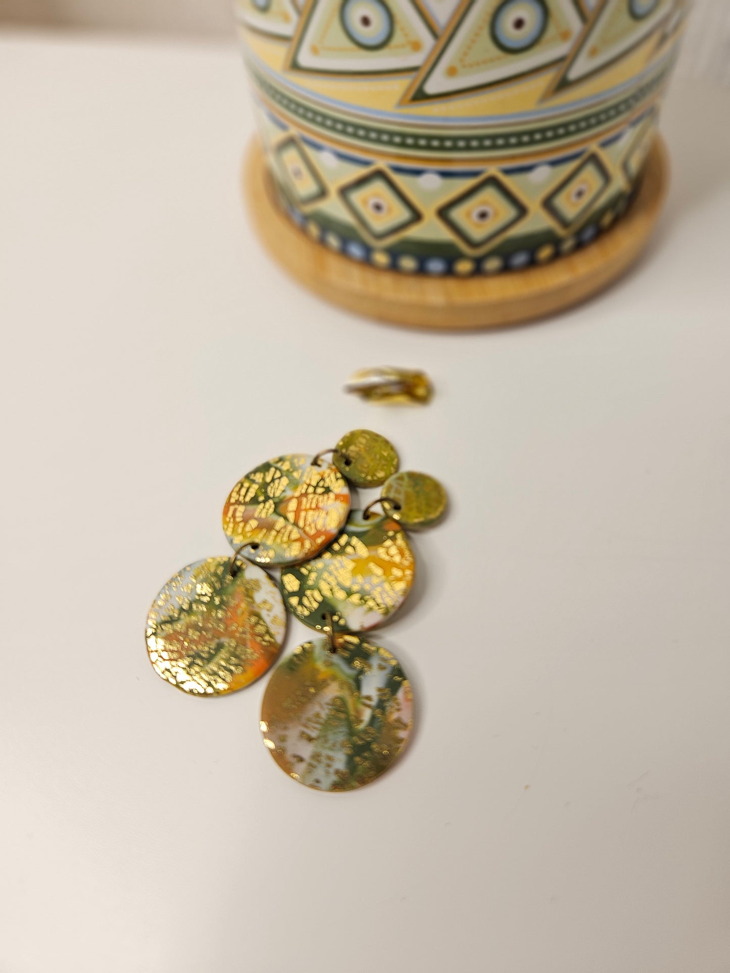 Fern & Fire Cascading Circle Dangles