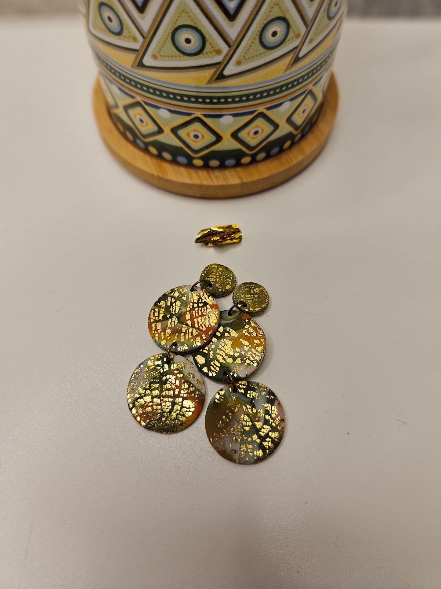 Fern & Fire Cascading Circle Dangles