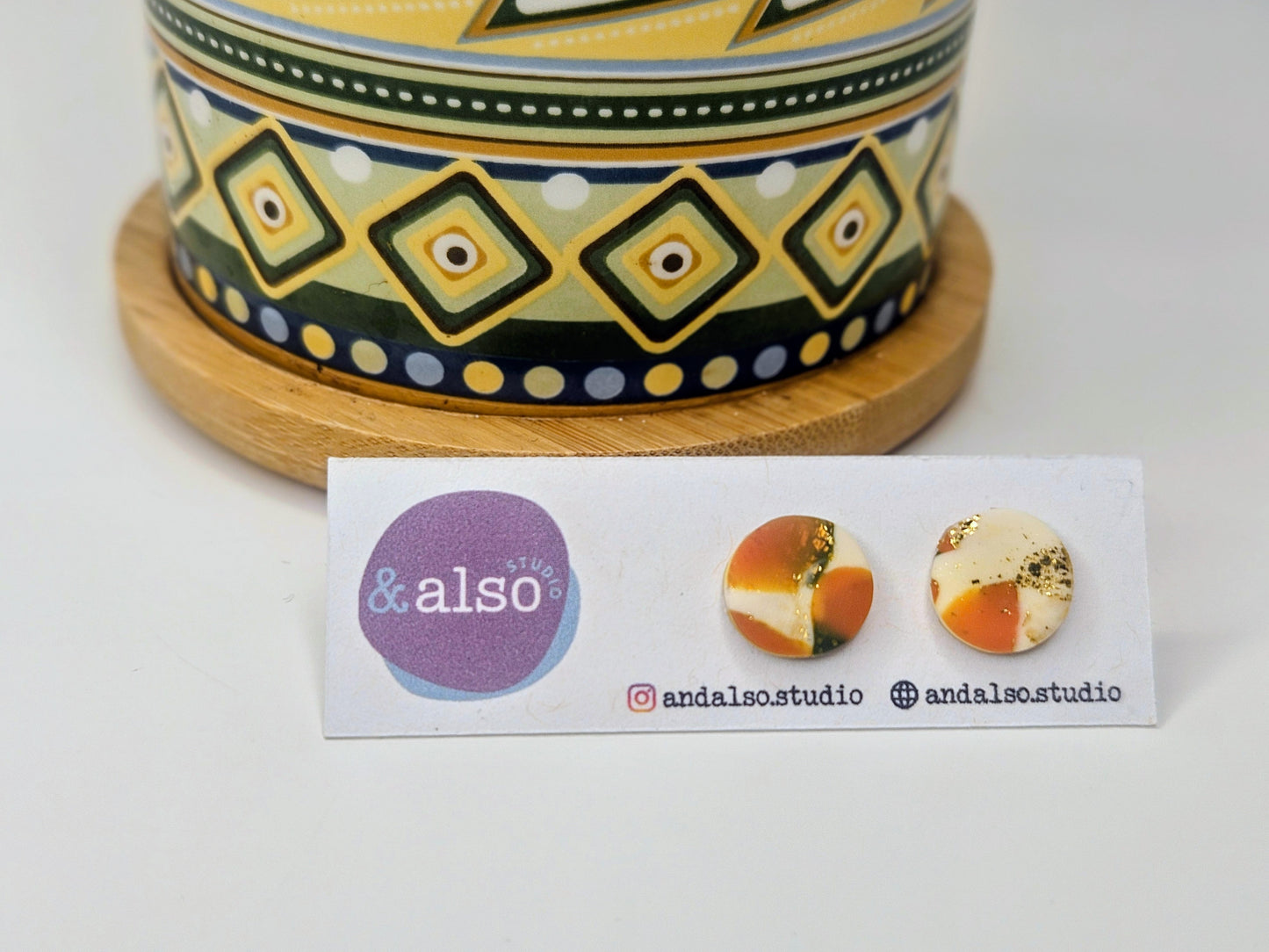 Fern & Fire Ember Studs Large (10mm)