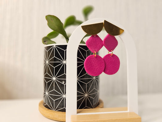 Block Party Pink Diamond Drop Dangles