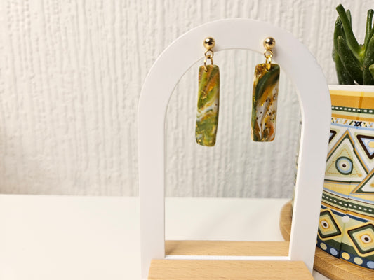 Fern & Fire Small Rectangle Dangles