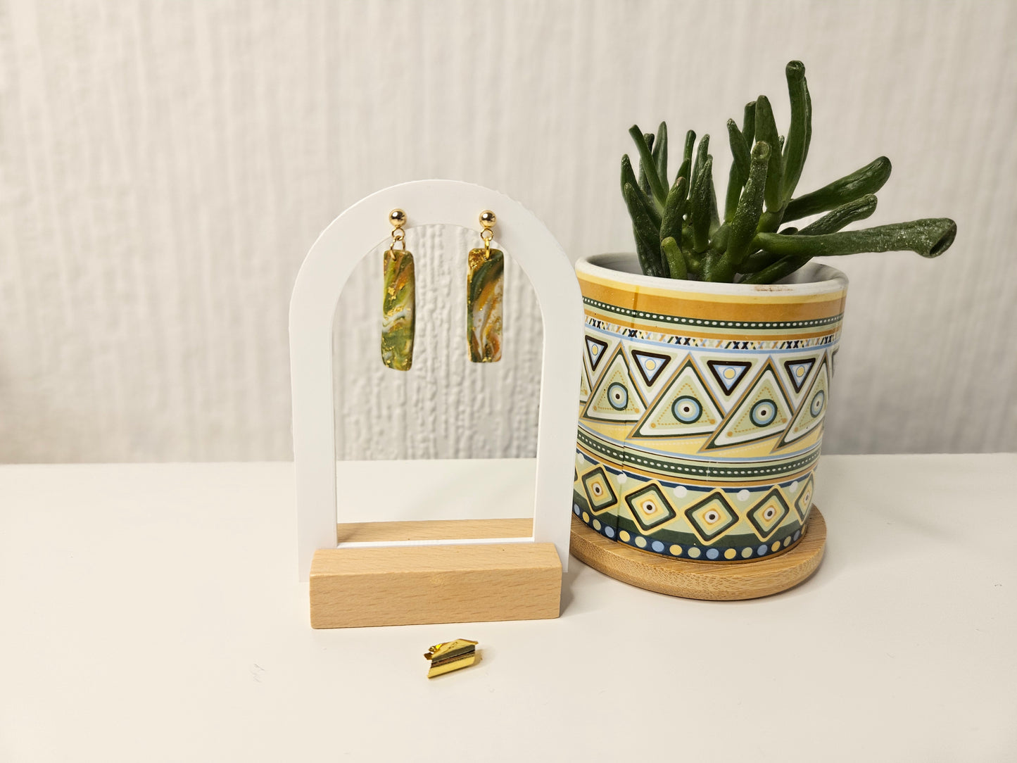 Fern & Fire Small Rectangle Dangles